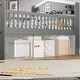 preview thumbnail 26 of 36, Twin Size Platform Bed Frame with 4 Storage Drawers & Guardrail Headboard for Bedroom, Wooden Kids Storage Bed with Ladder