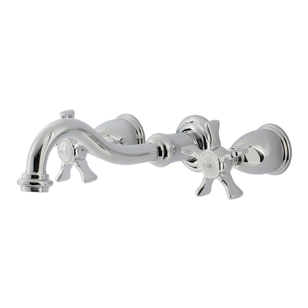 Hamilton Two-Handle 3-Hole Wall Mount Bathroom Faucet