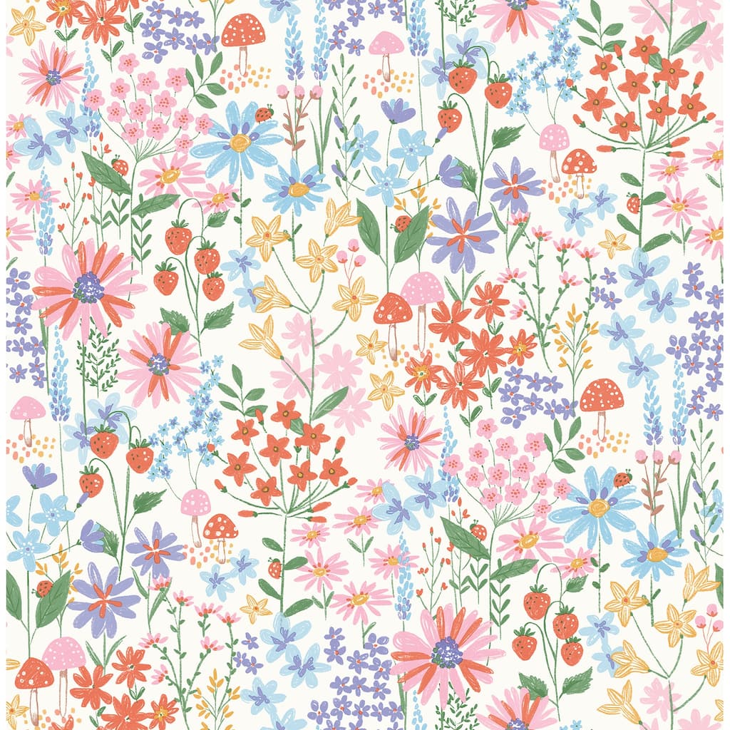 Fine Decor Zena Multicolor Berries and Blooms Wallpaper - N/A