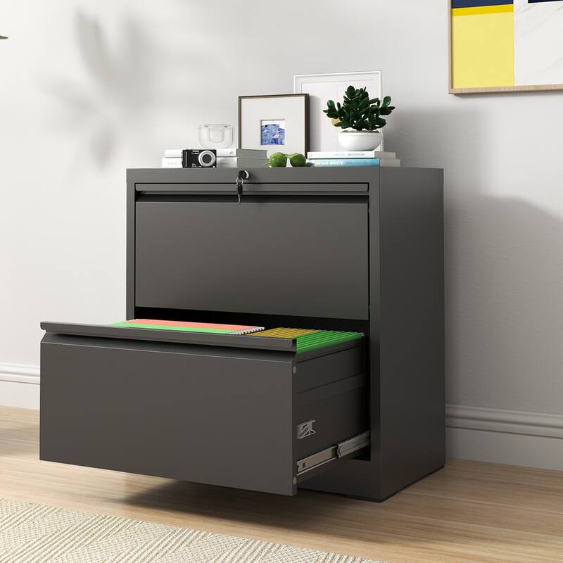 2-Drawer Lateral File Cabinet with Lock