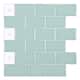 Art3d 12"x12" Peel and Stick Backsplash Tile for Kitchen, Subway Tile(10-Pack) - Green