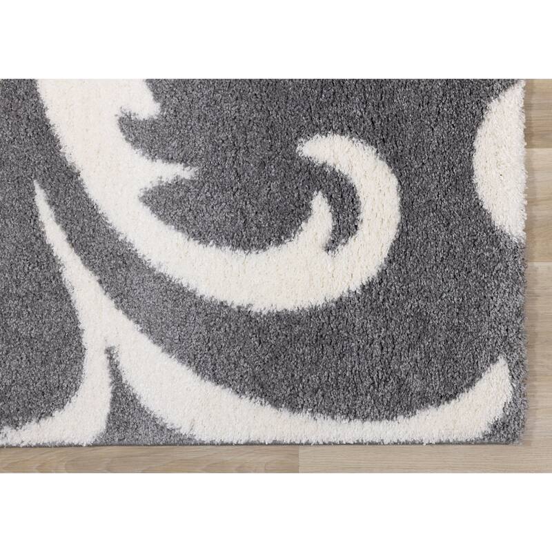 Fairmont Collection - Grey/White Swirl Design Rug