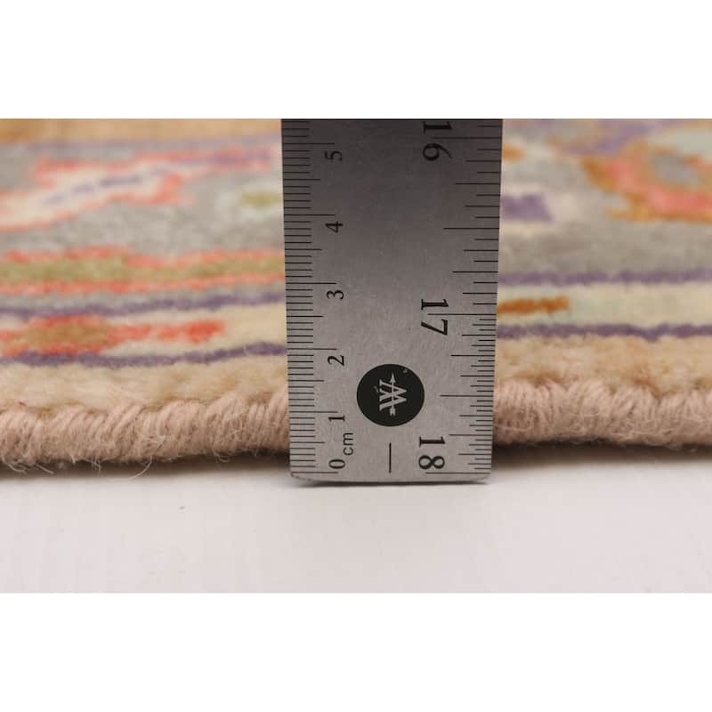 ECARPETGALLERY Hand-knotted Modern Oushak Light Brown Wool Rug - 2'5 x 7'11