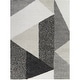 preview thumbnail 6 of 28, Merril Mid-century Modern Color Block Shag Area Rug 5'3" x 7' - Grey