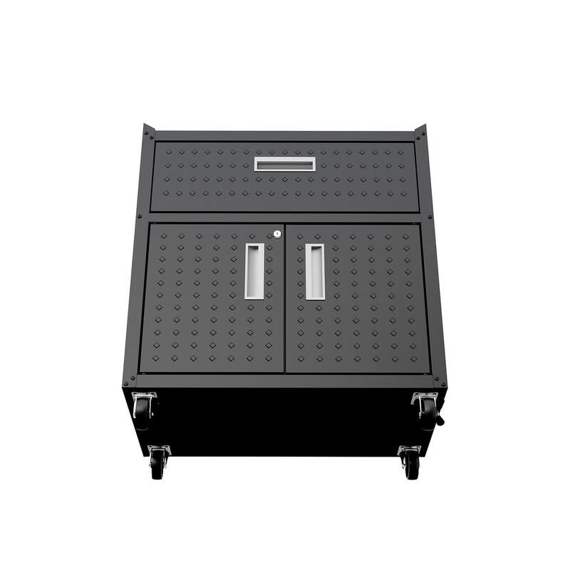 Fortress 31.5" Mobile Garage Cabinet with Drawer and Shelves