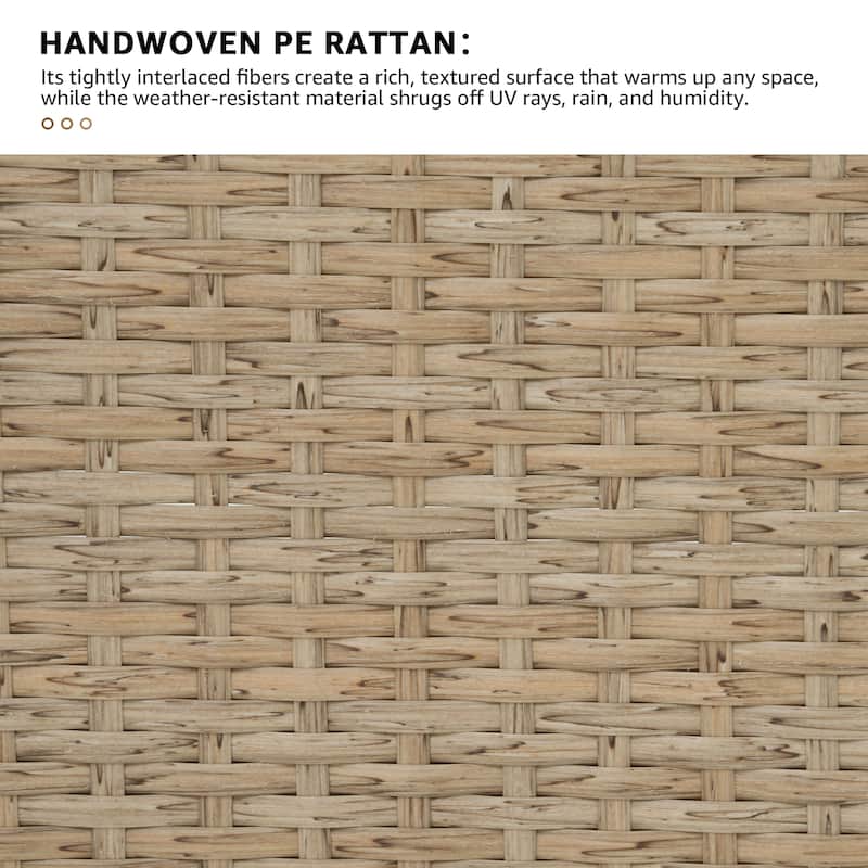 PE Wicker 3-piece Outdoor Sectional Set