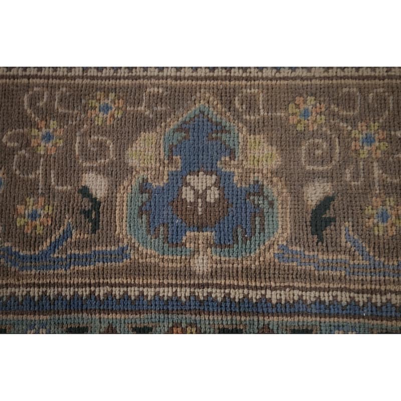 Gray Tabriz Persian Vintage Area Rug Handmade Traditional Wool Carpet - 8'5"x 11'2"