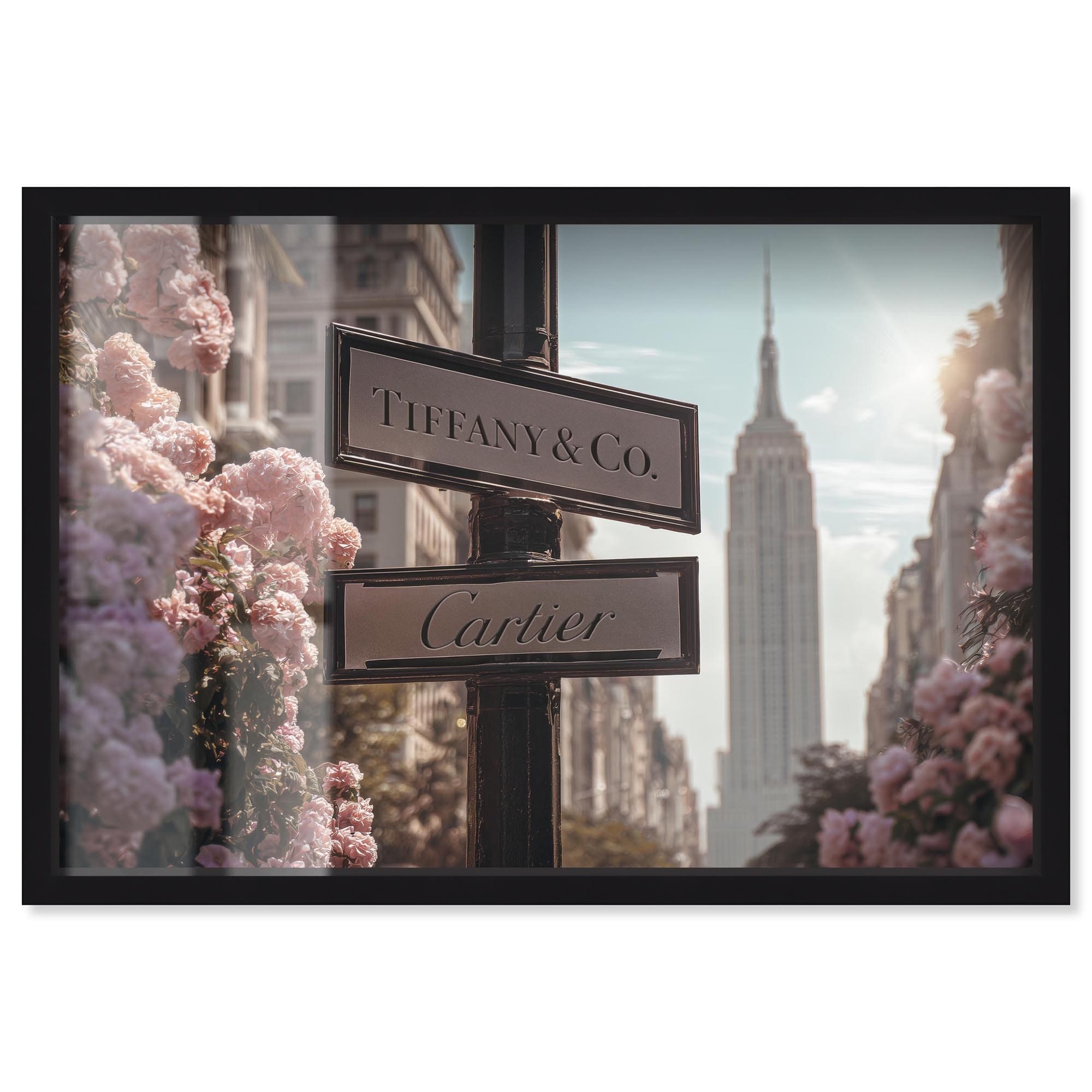 NYC Crossroads Glam Wall Art Shadowbox Print by Art Remedy