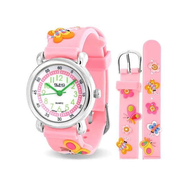 pink waterproof watch