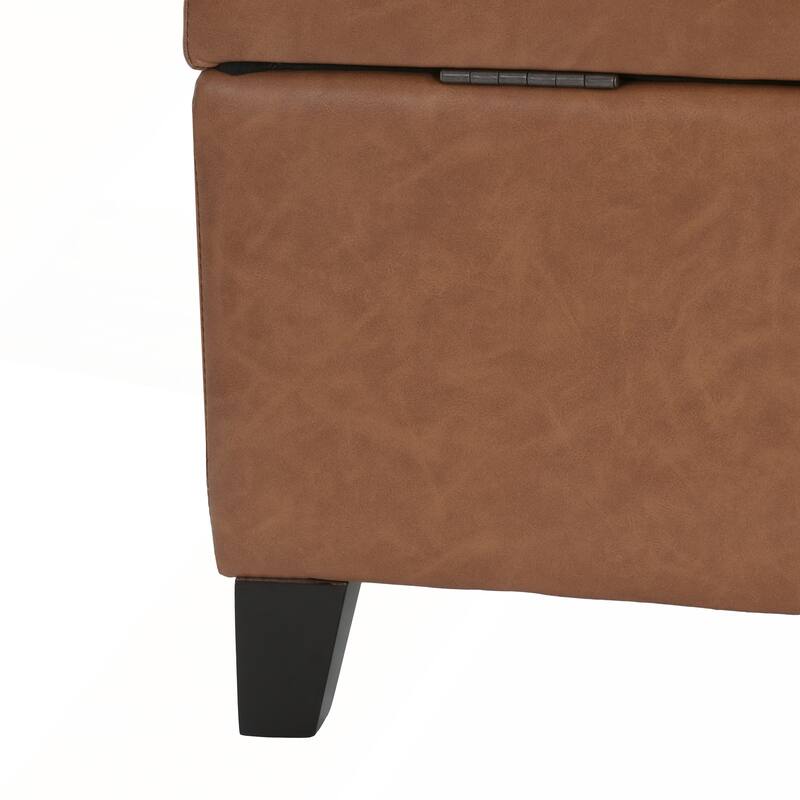 Storage Ottoman with Dense Foam Padding and Ample Space for Modern Living and Multi-Functional Use