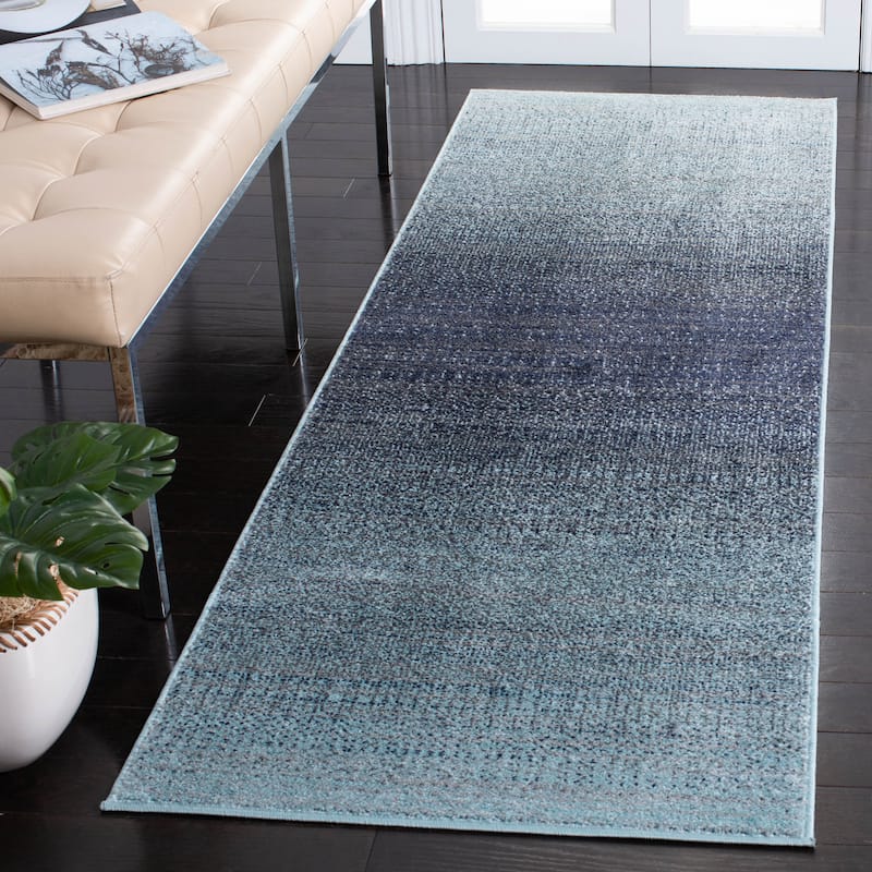 SAFAVIEH Adirondack Muzeyyen Ombre Distressed Rug - 2'6" x 8' Runner - Purple/Grey