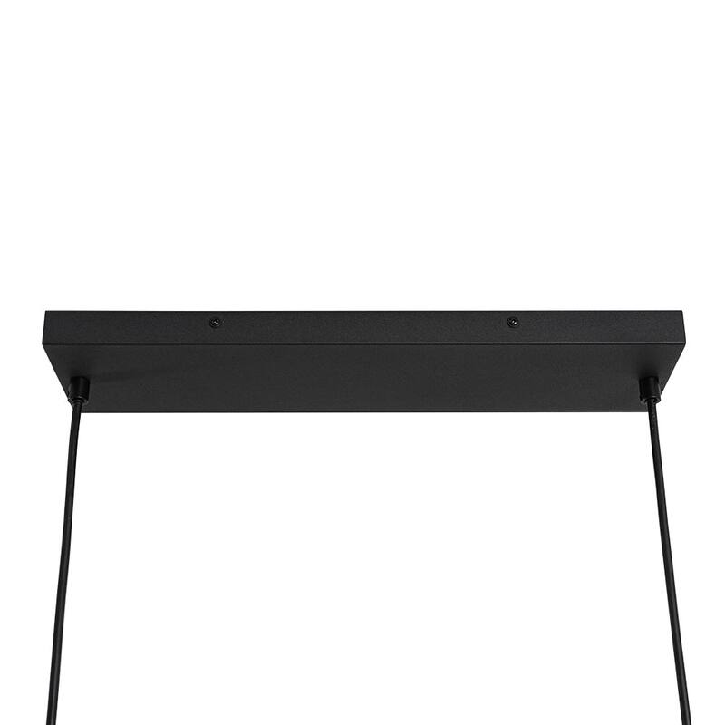 Rustic Oak Wooden Rectangular Cage Island Chandelier Ceiling Light - 39.4 Inches