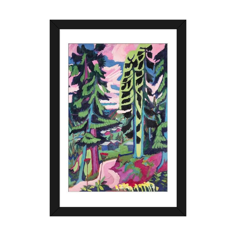 iCanvas "Wild Mountain " by Ernst Ludwig Kirchner - Black - 32x24x1