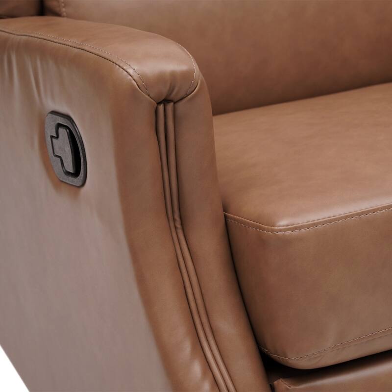 Wingback Manual Rocking Glider Recliner Chair with 360 Swivel