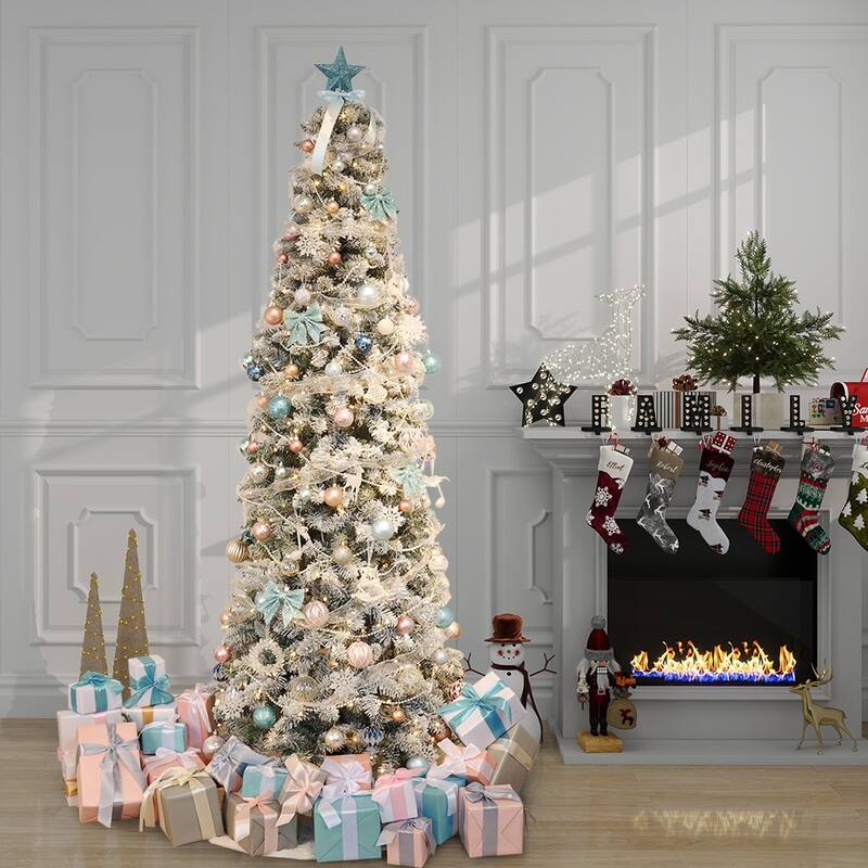 Maypex Artificial Slim Christmas Tree w Lights