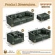 preview thumbnail 24 of 36, GDFStudio - Multi-Size Faux Leather 6-Seat Chesterfield Modular Sofa Set with Metal Trim & 6 Pillows