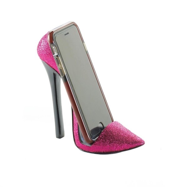 Retro Pink Shoe Phone Holder