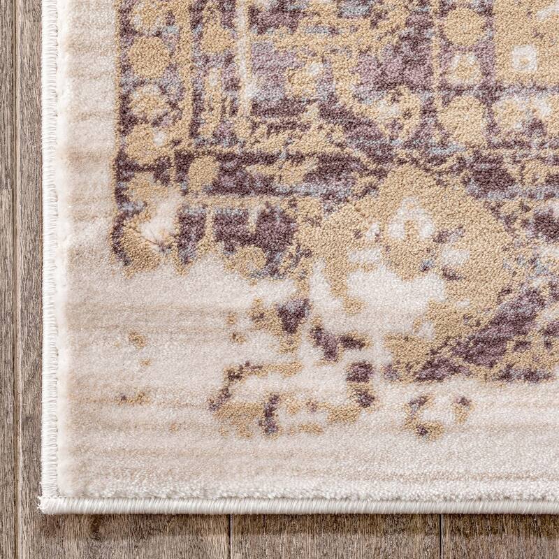 Well Woven Modern Distressed Vintage Medallion Area Rug - 7'10" x 10'6"