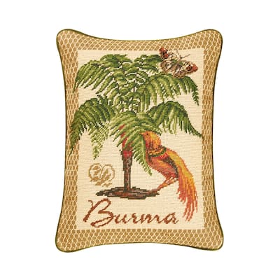 14" x 18" Burma Needlepoint Pillow