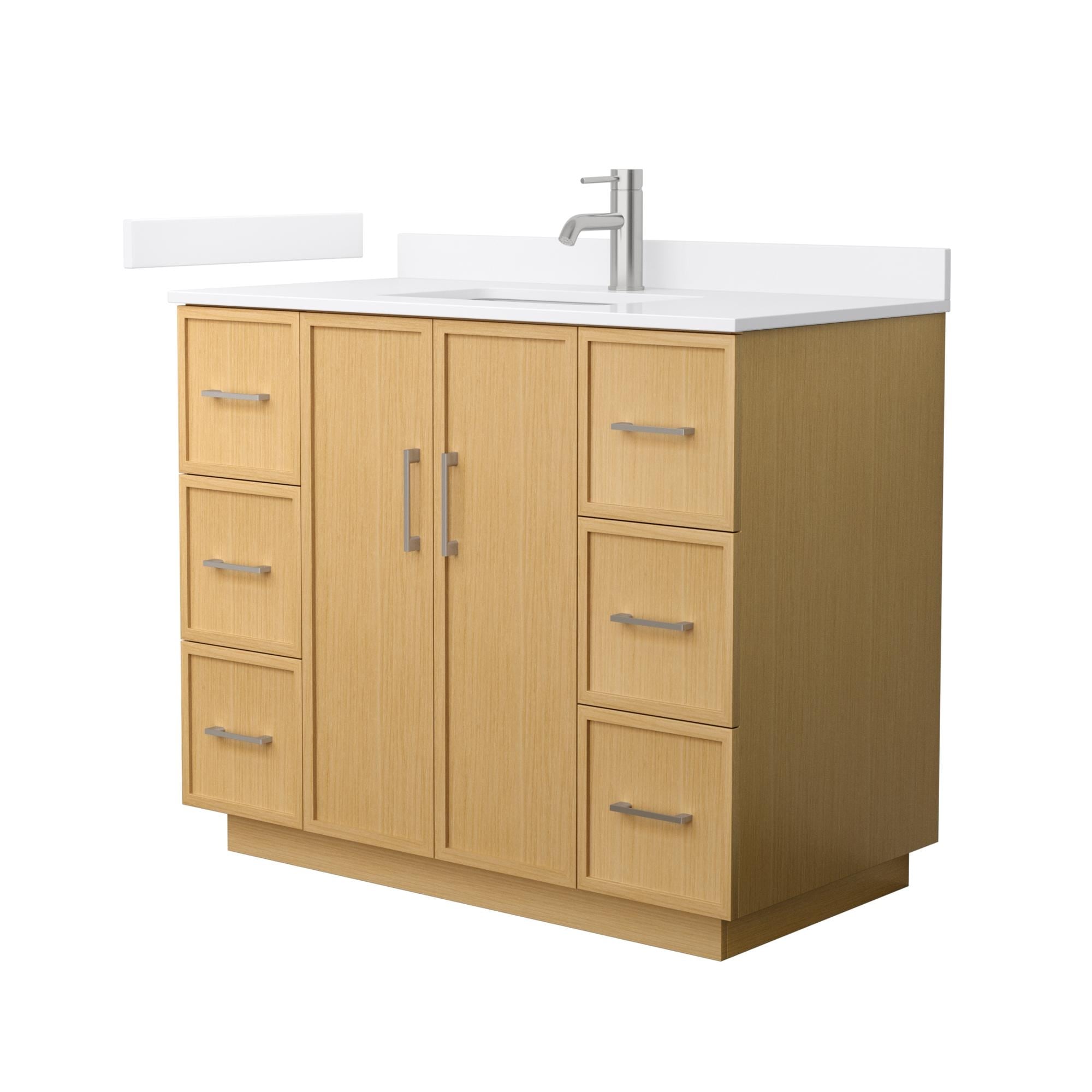 Wyndham Collection Elan TK 42-inch Single Vanity, Quartz Top