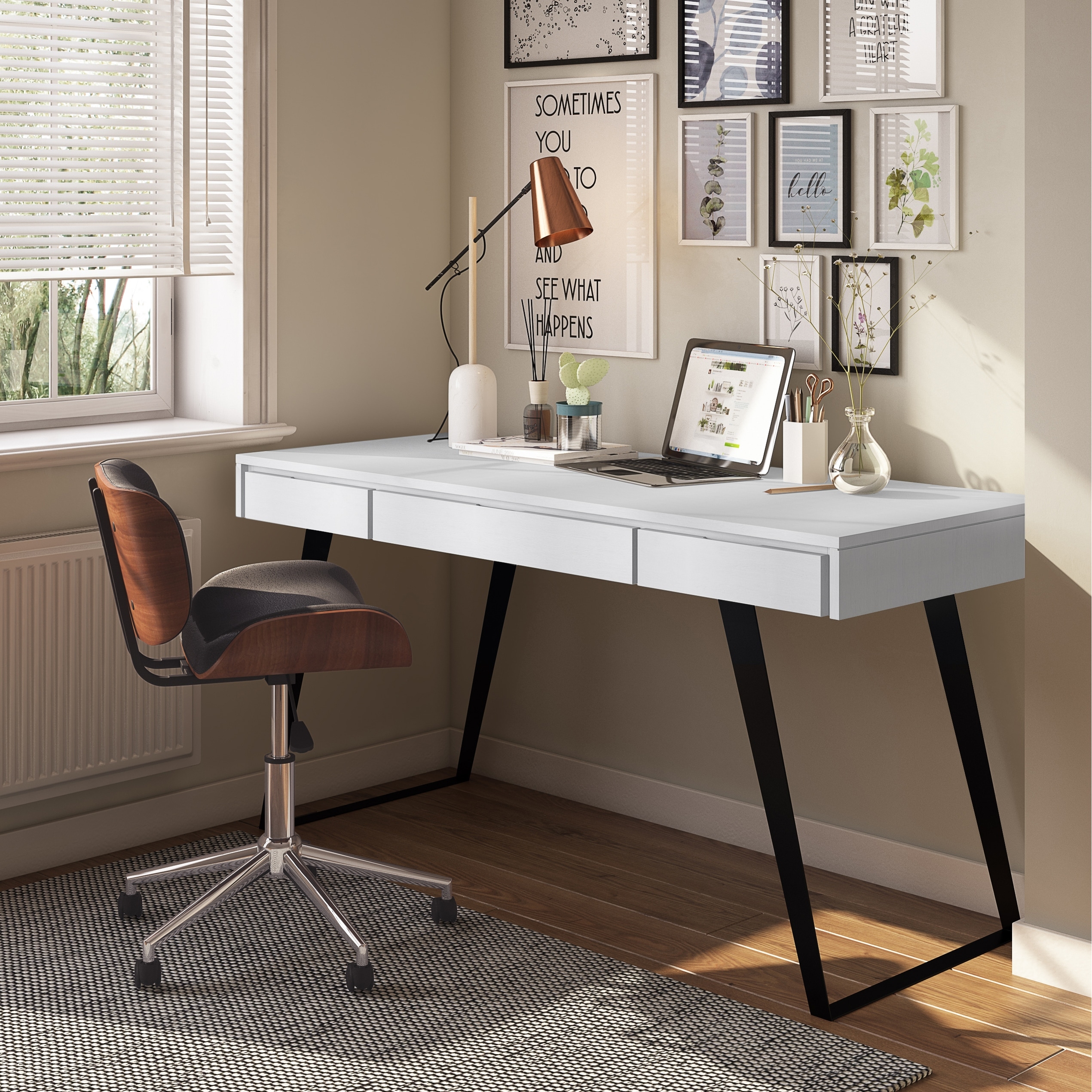 54 inch deals white desk