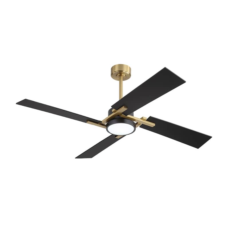 MLiAN 56 In./ 72 In. 4 Plywood Blades Indoor LED Light Ceiling Fan with Remote...