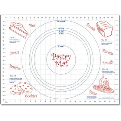 Cut N' Funnel Large Premium Flexible Plastic Pastry Mat 24" x 18" Made in the USA of BPA Free Flexible Plastic