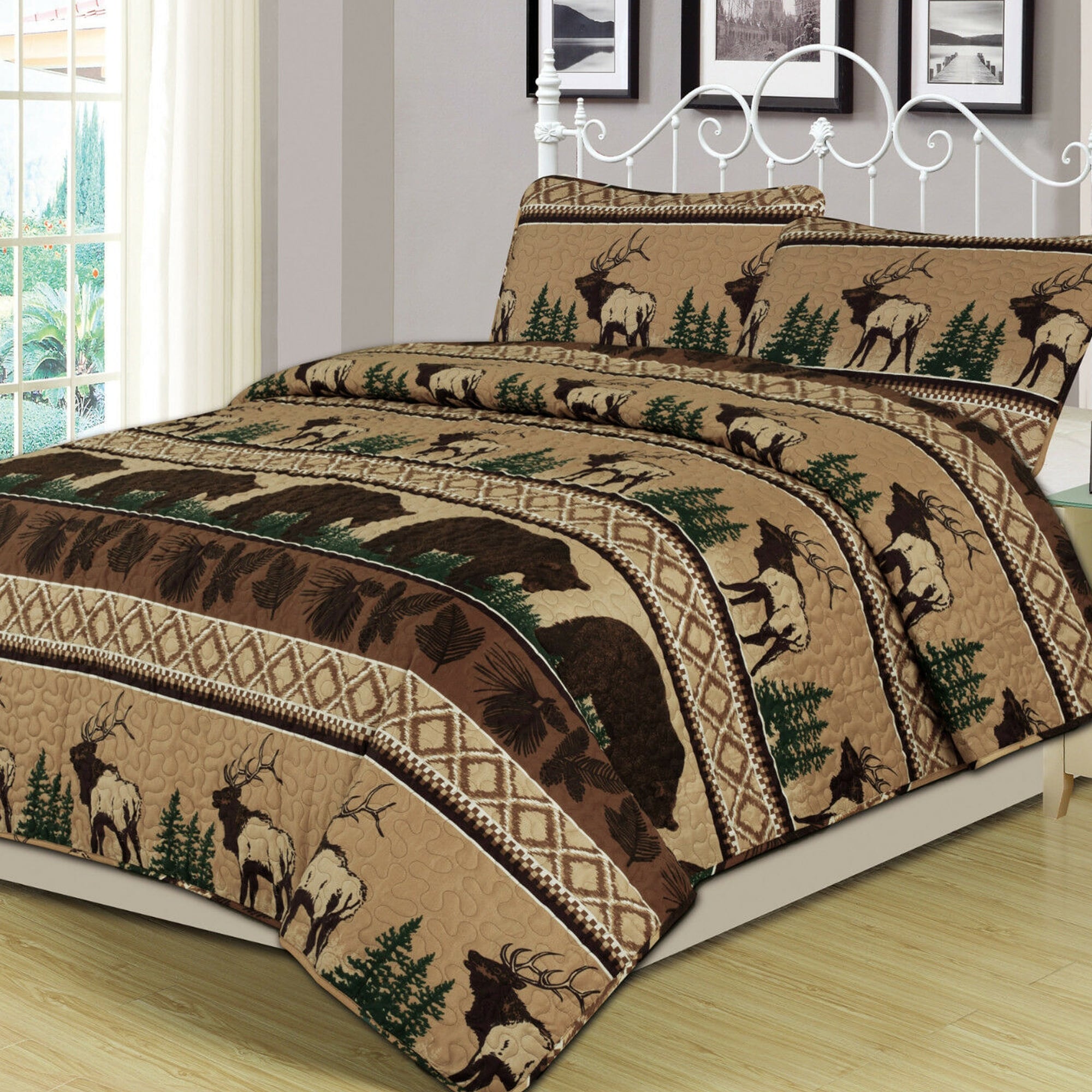 The Bears Cabin Bedding Comforter Set ~ 4 Sizes ~Wildlife Bed Set 