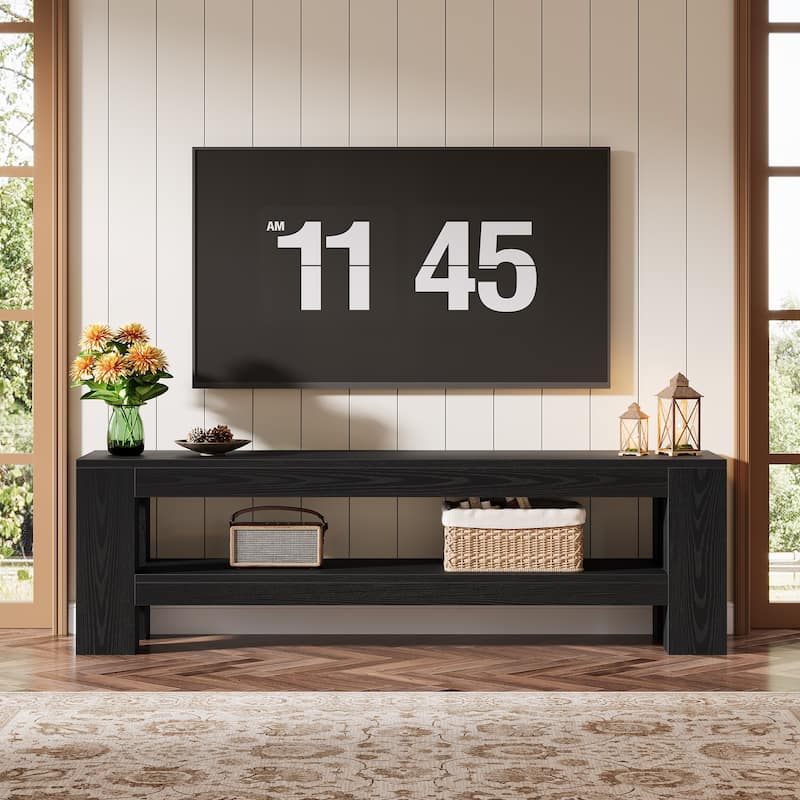 TV Stand, Media Console with Storage Shelves, Entertainment Center Television Console Accent Cabinet for Living Room, Bedroom