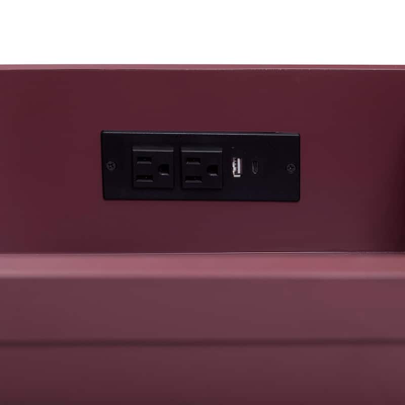 Alana Bathroom Vanity Cabinet in Burgundy Red