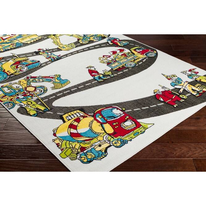 Elmer Playful Construction Area Rug