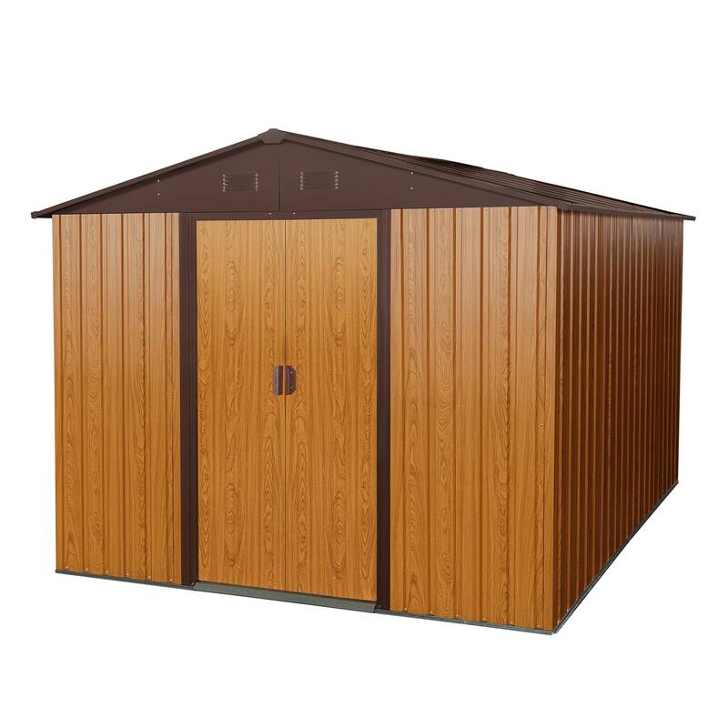 FD 10ft x 8ft Outdoor Metal Storage Shed