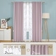 preview thumbnail 46 of 65, Deconovo Mix & Match Blackout and Bronze Print White Sheer 4 Piece Curtain Panel Set 52x95 Inch - Lavender