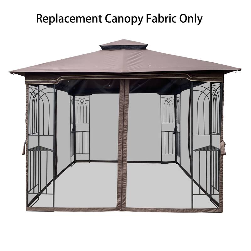 Double Roof Gazebo Replacement Canopy Top Fabric