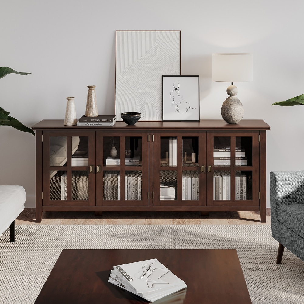 Wyndenhall stratford solid wood 60 inch shop wide contemporary bedroom dresser and media cabinet