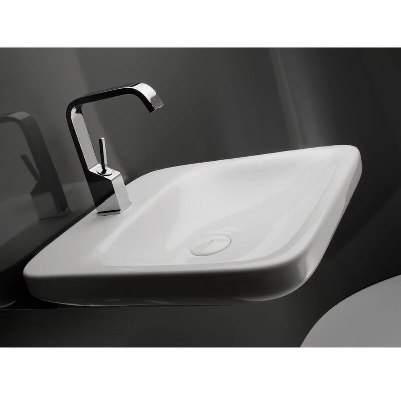 WS Bath Collections 19-11/16" Ceramic Wall Mounted Bathroom Sink with