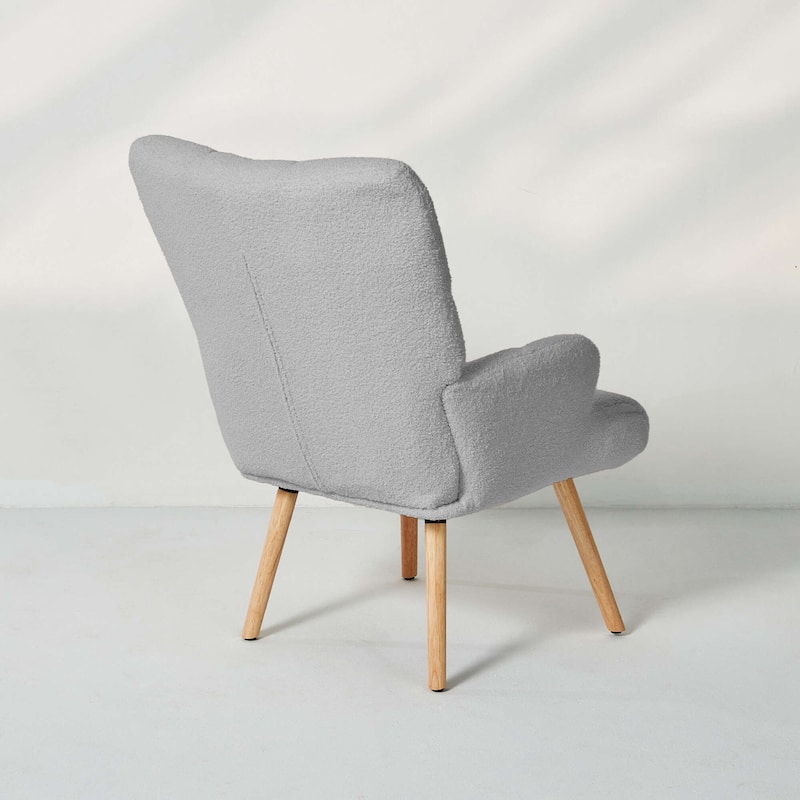 FERPIT Rocking Accent Chair Teddy Upholstered Glider Nursery Accent Chair Padded Seat with High Backrest for Living Room