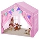preview thumbnail 11 of 28, EROMMY Kids Tent Playhouse with LED Star Lights and Padded Mat, Large Indoor Toddler Tent for Boys and Girls.