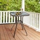 preview thumbnail 1 of 5, VredHom High Dining Bistro Table with Umbrella Hole - 26.77" L x 26.77" W x 35.04" H