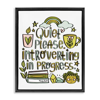 Stupell Introverting In Progress Framed Floater Canvas Wall Art Design By Mandy Ford Art + Illustration