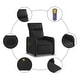 preview thumbnail 6 of 9, vidaXL Massage Recliner Chair Black Faux leather Single