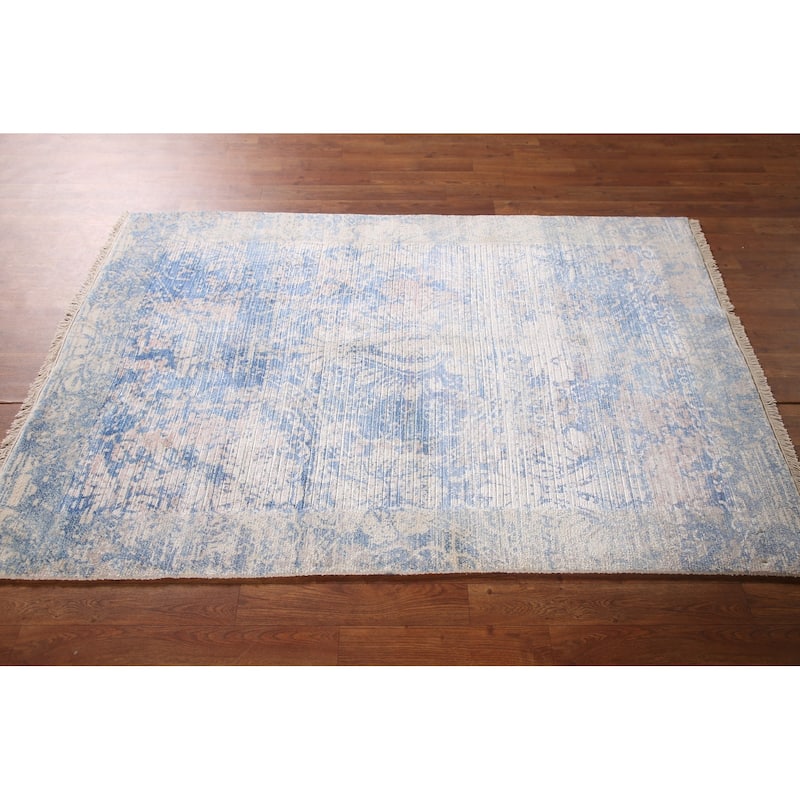 Abstract Modern Accent Rug Wool Carpet - 3'11"x 5'8"