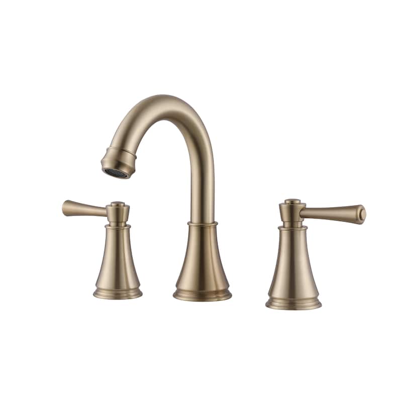 Solid Brass Widespread 2-Handles Bathroom Faucet