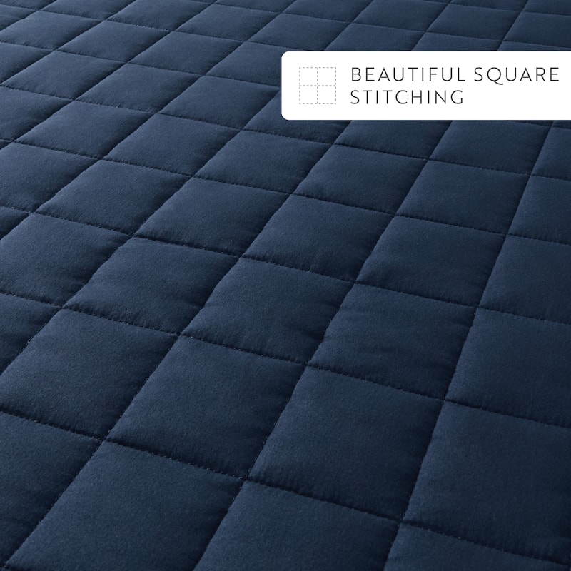 Becky Cameron Premium Ultra Soft Square Quilted Coverlet Set