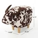 preview thumbnail 4 of 28, Bessie Fabric Cow Ottoman by Christopher Knight Home