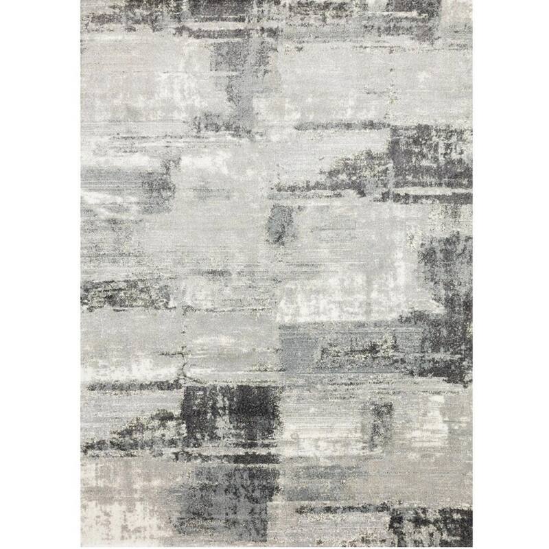 Alexander Home Glacier Cliff Abstract Modern & Contemporary Rug - 5' 3" x 7' 8" - SLATE BLUE - Rectangle