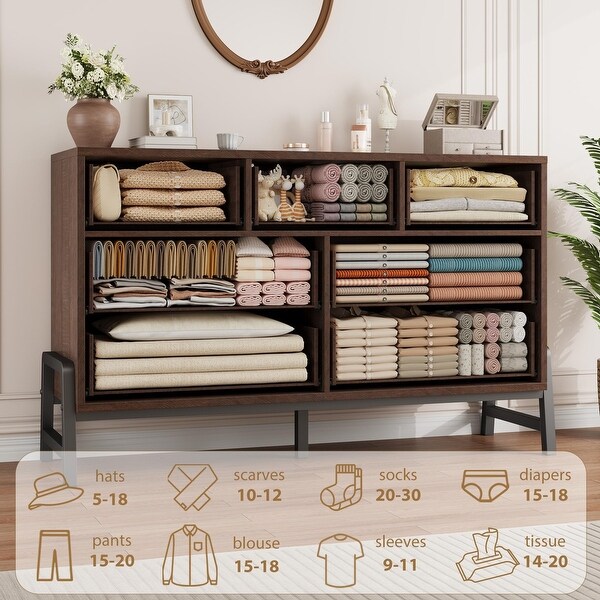 Garvee 7 Dresser for Bedroom, Freestanding 52 in Wide Drawer