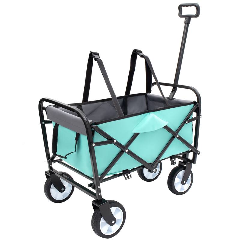 Heavy-Duty Collapsible Wagon with 3-Piece Multi-Use Bag Set - Utility Cart with Liner Covers
