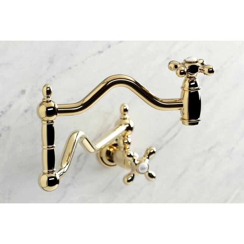 Heritage Wall Mount Pot Filler Kitchen Faucet