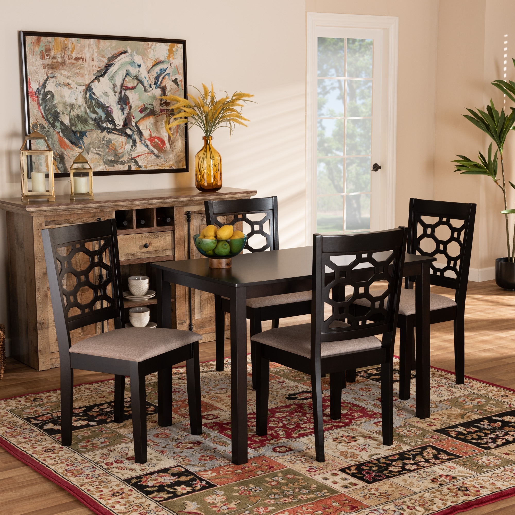 Henry 5 piece shop wood dining set